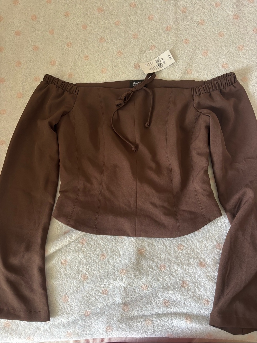 Pacsun brown off the shoulder top